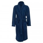 John Christian Men's Fleece Robe Royal Blue