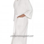 Men's Terry Cloth Bathrobe by Boca Terry Cotton Spa Robes Plush White Hotel Bath Robe M/L & 2X