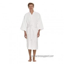 Men's Terry Cloth Bathrobe by Boca Terry  Cotton Spa Robes  Plush White Hotel Bath Robe  M/L & 2X