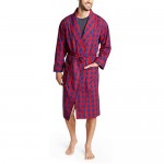 Nautica Men's Long Sleeve Lightweight Cotton Woven Robe Nautica Red Large/X-Large