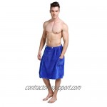 SINLAND Microfiber Men's Spa Wrap Towel Bath Towel with Snap Closure 24inch x 63inch