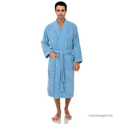 TowelSelections Men’s Robe  100% Cotton Terry Cloth Kimono Bathrobe