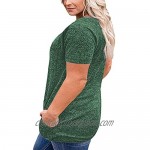 DOLNINE Plus Size Tops for Women Short Sleeve Shirts Pocket Tunic Blouses XL-4XL