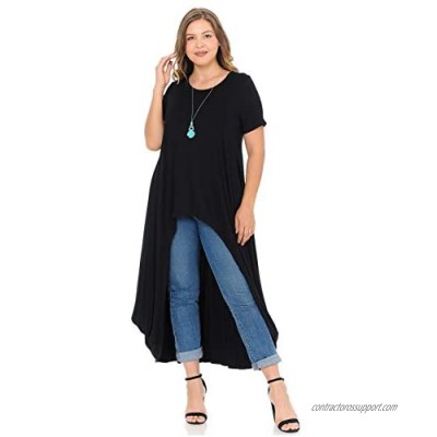 Pastel by Vivienne Women's High-Low Maxi Top in Plus Size