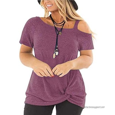 Ritera Plus Size Tops Short Sleeve Shirts Colorblock Tshirt Striped Tunics Casual Summer Blouses 1XL-5XL