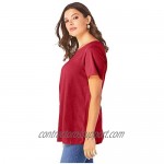 Roamans Women's Plus Size Swing Ultimate Tee with Keyhole Back Short Sleeve T-Shirt