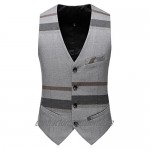 MAGE MALE Men’s Plaid Suit Slim Fit 3-Piece Leisure Suit One Button Blazer Dress Business Wedding Party Jacket Vest & Pants