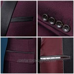 MY'S Mens 3-Piece Suit Shawl Lapel One Button Tuxedo Winter Fabric Slim Fit Premium Dinner Jacket Vest Pants & Tie Set