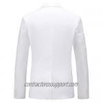 UNINUKOO Men’s 2 Piece Suit Slim Fit One Button Solid Formal Wedding Tux Blazer & Pants
