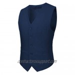 WEEN CHARM Men's Shawl Lapel 3-Pieces Suit Slim Fit One Button Dress Suit Blazer Jacket Pants Tux Vest