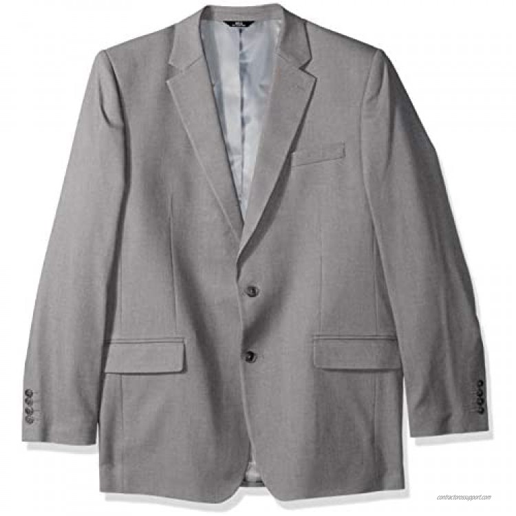 Haggar Men's Solid Gab Stretch Tailored Fit Suit Separate Coat Grey 44L