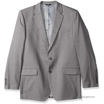 Haggar Men's Solid Gab Stretch Tailored Fit Suit Separate Coat  Grey  46R