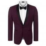 JINIDU Men's Modern Tuxedo Jacket One Button Casual Suit Blazer Jacket for Dinner Party Wedding Prom