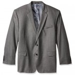 J.M. Haggar Men's Big & Tall Sharkskin Premium Classic-Fit Stretch Suit Separate Coat Medium Grey Regular 52