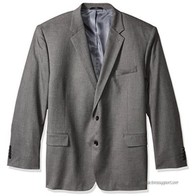 J.M. Haggar Men's Big & Tall Sharkskin Premium Classic-Fit Stretch Suit Separate Coat  Medium Grey  Regular 52