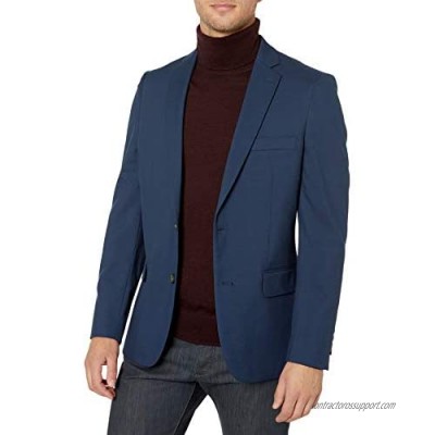 J.M. Haggar Men's Premium Check Slim Fit Suit Separate Coat  Blue  40S