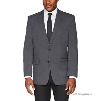 J.M. Haggar Men's Premium Grid Classic Fit Suit Separate Coat  Charcoal  40S