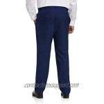DXL Gold Series Big and Tall Easy Stretch Plaid Suit Pants Blue