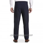 DXL Gold Series Big and Tall Waist-Relaxer Unfinished Pleated Suit Pants