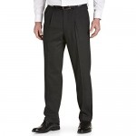 Gold Series by DXL Big and Tall Waist-Relaxer Hemmed Pleated Suit Pants