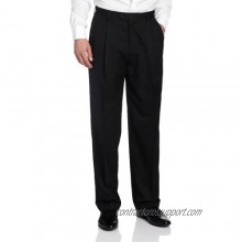 Haggar Men's Solid Pleat-Front Suit Separate Pant