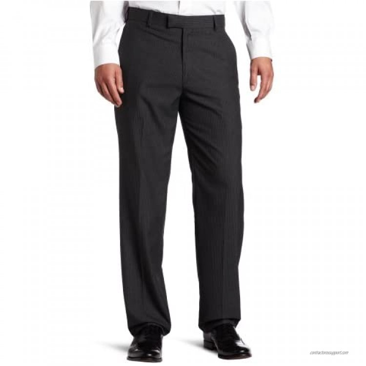 Haggar Men's Textured-Pinstripe Tailored-Fit Plain-Front Suit Separate Pant