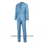 Mens Slim Button Suit Pure Color Dress Blazer Host Show Jacket Coat Pants