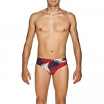 Arena Men's USA Red White and Blue 3-inch Brief Athletic Training Swimsuit