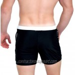 Taddlee Basic Men Swimwear Solid Long Swim Trunks Black Surf Shorts Swimsuits