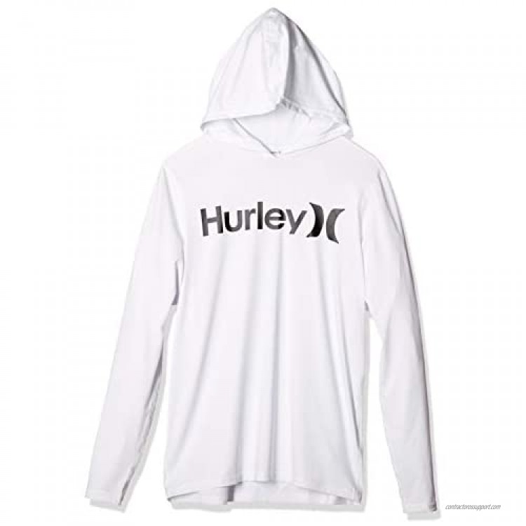 Hurley Men's One & Only Long Sleeve Hoodie Sun Protection UPF +50 Rashguard Shirt