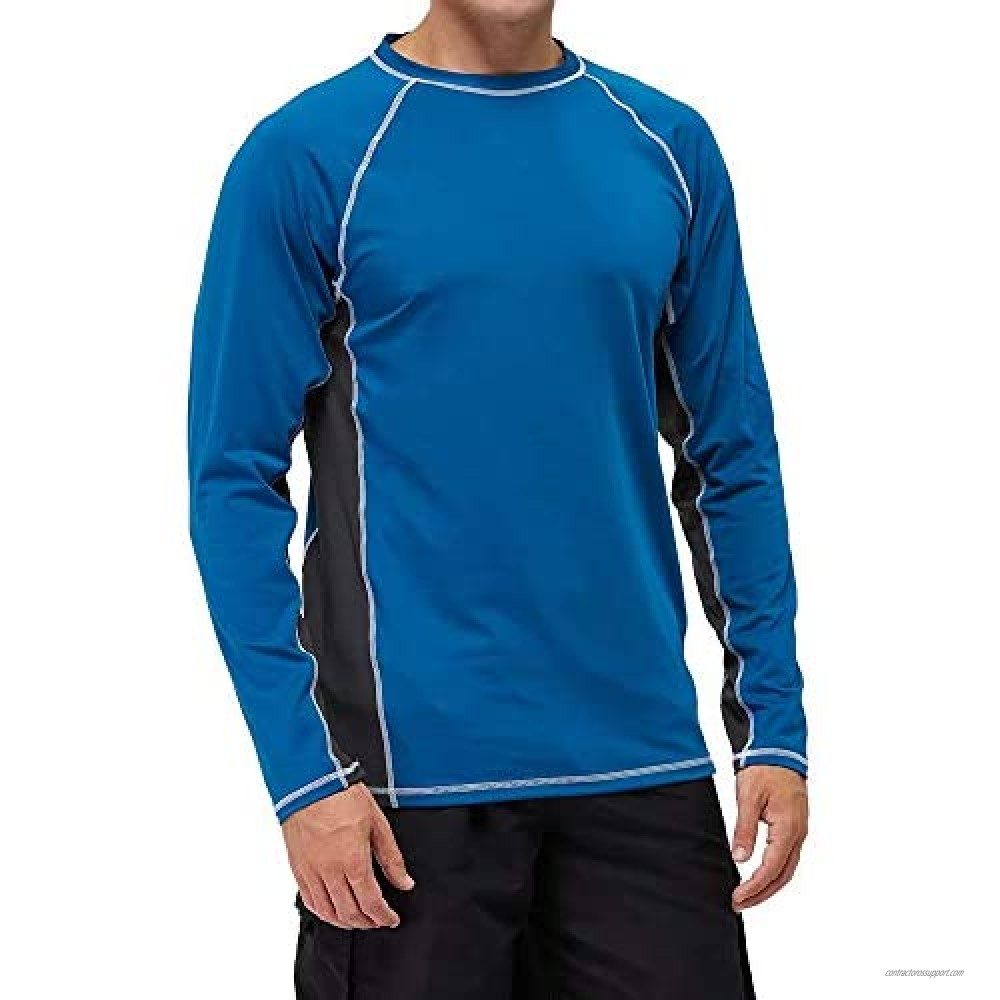 Mens Sun Protection SPF UPF 50 UV T-Shirt Long Sleeve Outdoor Rash Guard Shirt for Running Fishing Hiking