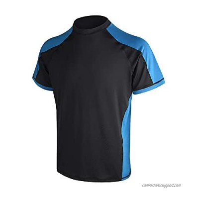 Men's Solid Rashguard UPF 50+ Swim Shirt Mens Sprint UPF50+ Sun Protective Rash Guard Active Shirt