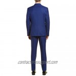 Billy London Men's Slim Fit Stretch 32 Finished Bottom Suit