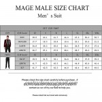 MAGE MALE Men's 2 Piece Suit Peaked Lapel One Button Tuxedo Slim Fit Velvet Blazer Party Dinner Jacket & Pants