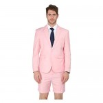 MAGE MALE Men’s Summer Suit 2 Piece Suit Cause Blazer and Breathable Shorts