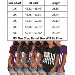 Beocut Plus Size 4th of July Shirts Women American Flag Patriotic T Shirts Graphic Tee Tunic Tops
