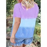 Happy Sailed Womens Plus Size Tops Summer Short Sleeve Round Neck Loose Casual Tee T-Shirt(1X-5X)