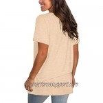 MOLERANI Women's Short Sleeve V-Neck Shirts Loose Casual Tee Summer Tops with Pocket