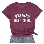MYHALF Retired Hot Girl T Shirt Women Bride Shirt Funny Girl Shirts Vacation Bachelorette Party Tees Tops