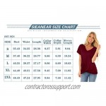 Sieanear Womens T Shirts Short Sleeve V Neck Solid Color Twist Knotted Summer Casual Tops