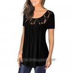 Long Sleeve T Shirt Women Pleated Casual Tops Fit Flare Tunic Blouse Curve Hemline
