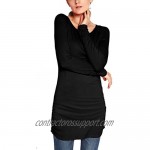 Urban CoCo Women's Casual T-Shirt Long Sleeve Solid Tunic Tops Slim Fit