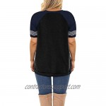 Women's Plus Size Tops Crewneck Short Sleeve Tunic Tops Casual Summer Blouse Side Split Tunics Shirts