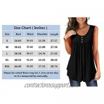 YizCore Shirts For Women Tank Top Summer Tunic Tops To Wear With Leggings Casual Loose Fitting Sleeveless Blouses