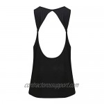Workout Tops for Women Open Back Yoga Tanks Athletic Shirts Running Gym sleeveless Activewear