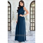 KOH KOH Sexy Sleeveless Summer Formal Flowy Casual Gown