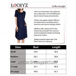 Locryz Women's Short Sleeve Pocket Swing Dress Casual Loose T-Shirt Dress