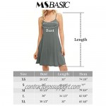 MSBASIC Women's Sleeveless Sundress Adjustable Strappy Summer Casual Solid/Tie Dye Dress